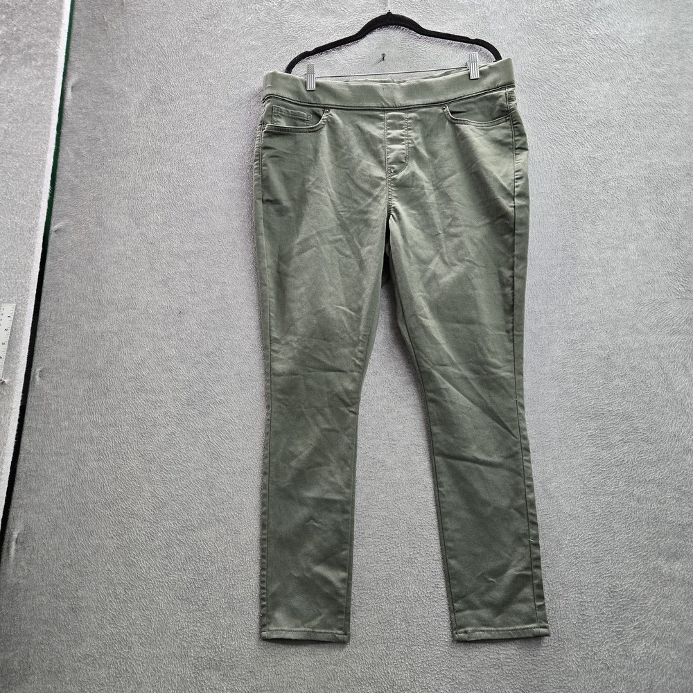 Signature By Levi's Women Pants 33X30 Green Totally Shaping Pull On Skinny NWT
